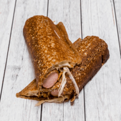 Saucisse, Emmental, Oignon Frit et Moutarde Douce