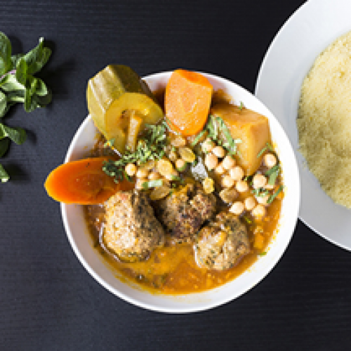 Couscous Boulettes de Boeuf Maison