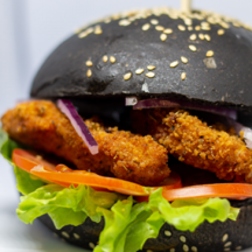 Black Burger Escalope Milanaise