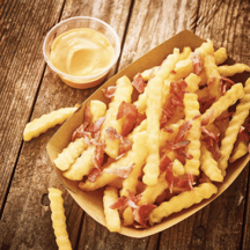Frites Crinkle Cheddar Bacon