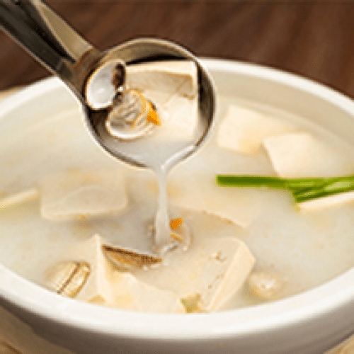 Soupe de Palourdes et Tofu