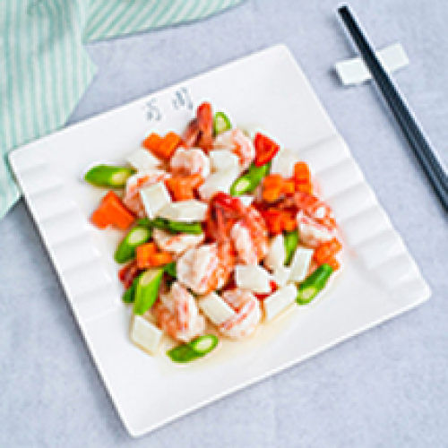 Crevettes Sautées aux Legumes