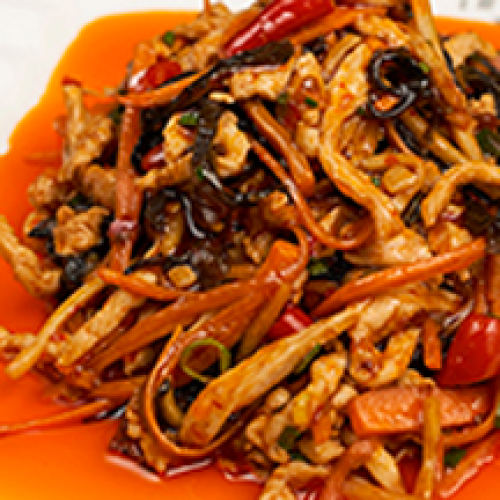 Lamelles de Poulet à la Sauce Yuxiang