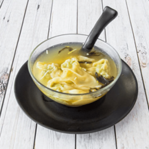 Potage raviolis au poulet