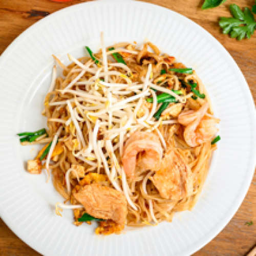 Pad Thaï Mix Poulet et Crevettes