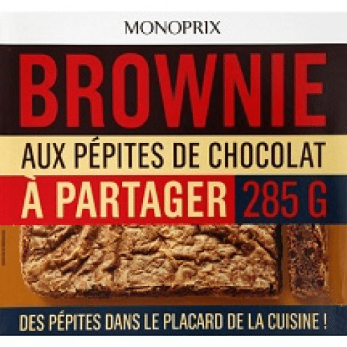 Brownie pépites de chocolat à partager Monoprix 285g