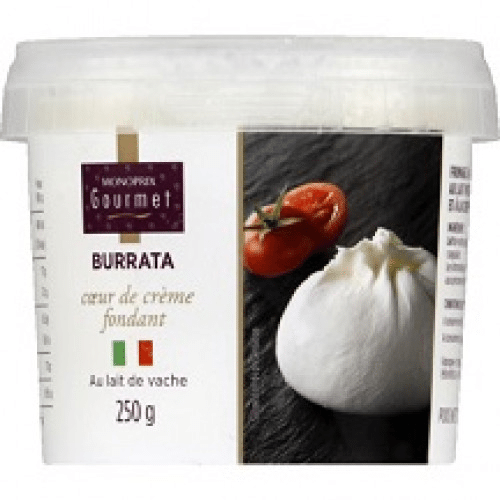 Mozzarella Burrata Monoprix Gourmet 250g