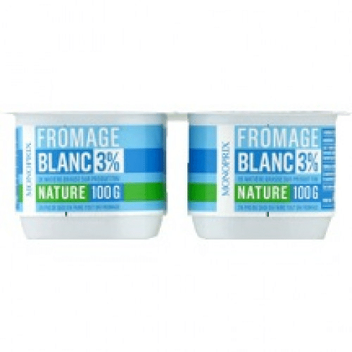 Fromages blancs Monoprix 3% 4x100g