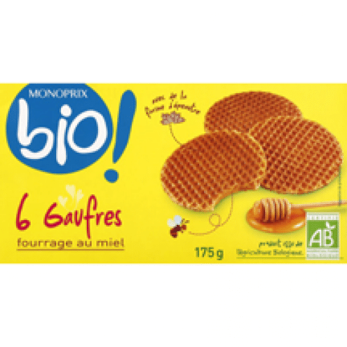 Gaufres miel Monoprix BIO 175g