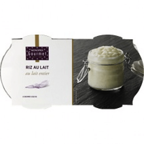 2 Riz au lait nature Monoprix Gourmet 280g