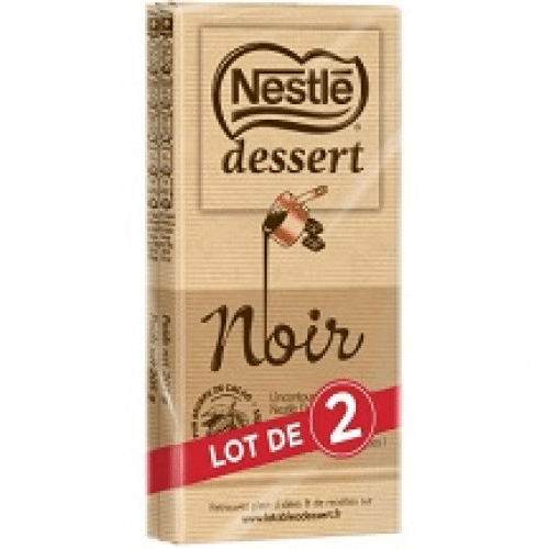 2 tablettes chocolat dessert Nestlé 410g