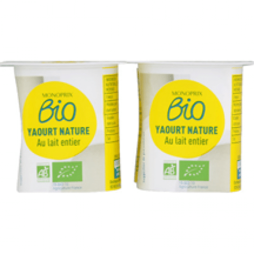Yaourt Nature Monoprix BIO 4x125g
