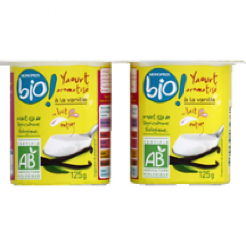 Yaourt Vanille Monoprix BIO 4x125g