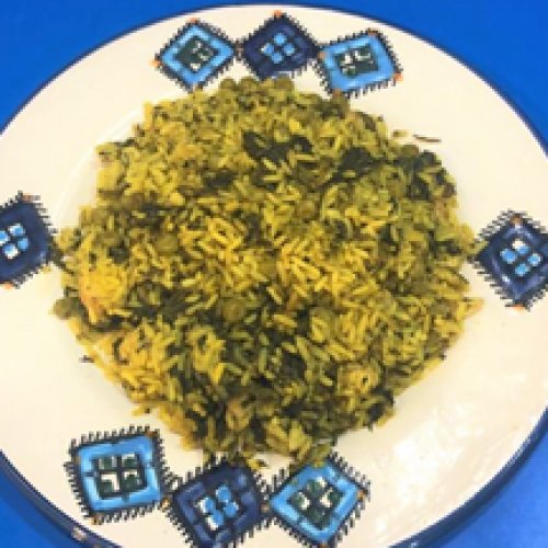 Riz Vapeur aux Epinards et au Poulet