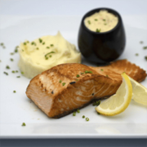 Saumon Écrasé de Pomme de Terre Beurre Blanc Citronné