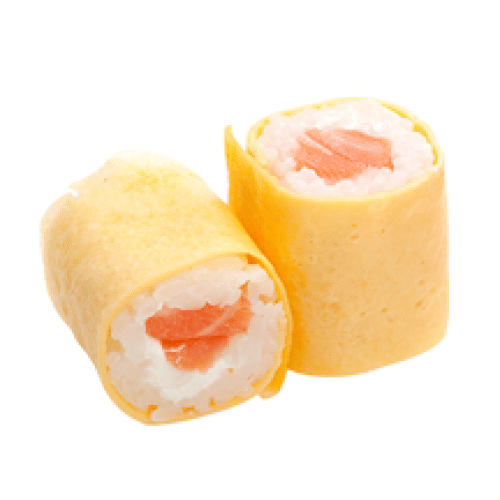 E8 - Maki Jaune Omelette Roll Saumon Cheese x8