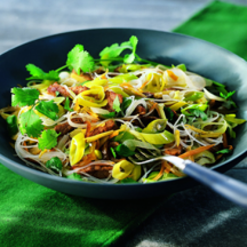 Nouille légumes saumon
