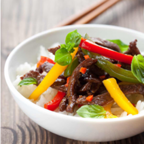 Riz légumes boeuf
