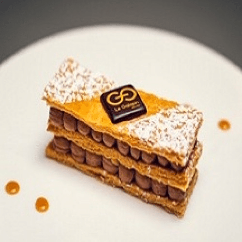 Le Mille-feuille et sa mascarpone vanille de Madagascar, caramel
