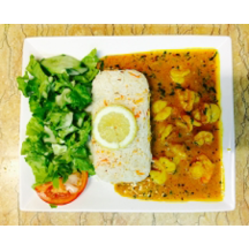 Assiette Crevettes Madras