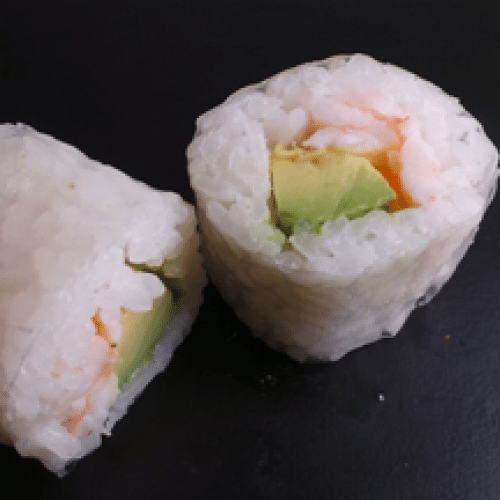 Maki Feuille de Riz Crevette et Avocat x6