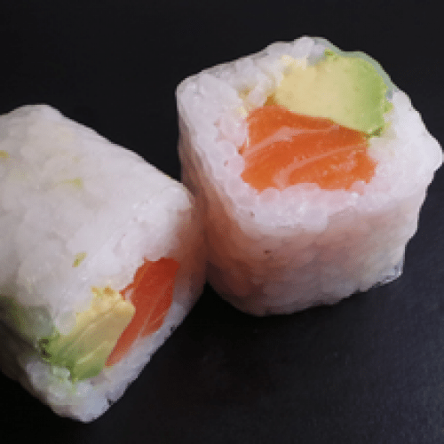 Maki Feuille de Riz Saumon et Avocat x6