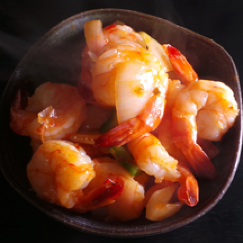 Wok Crevettes et Riz Nature