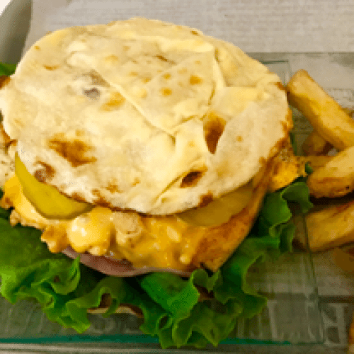 Naan Burger le Fermier