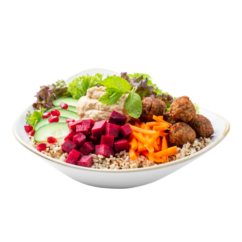 Vegan falafel bowl