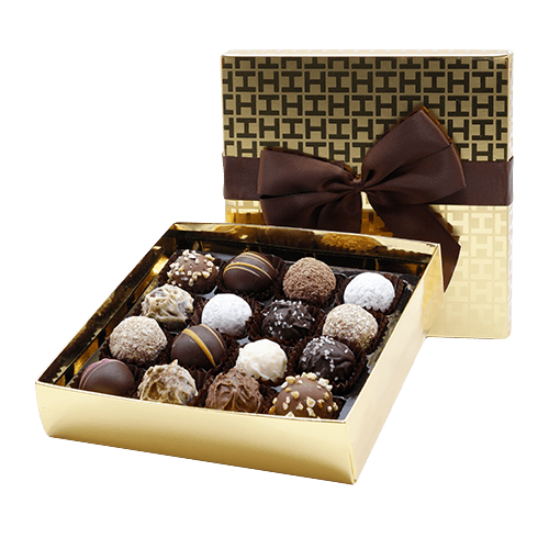 Caixa Dourada com seleção 16 Trufas
