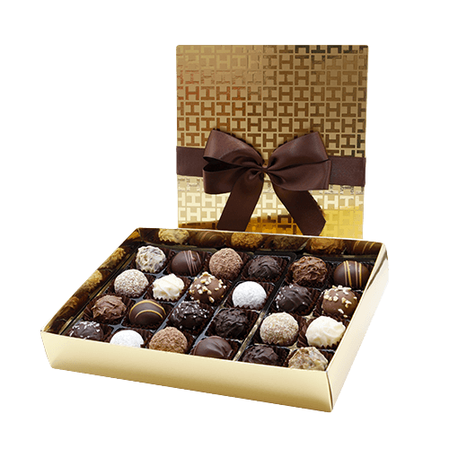 Caixa Dourada com seleção 24 Trufas