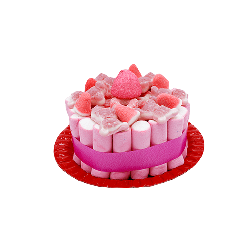 Mini Bolo de Gomas Rosa 300g