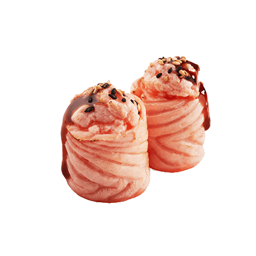 8 gunkans salmão braseado