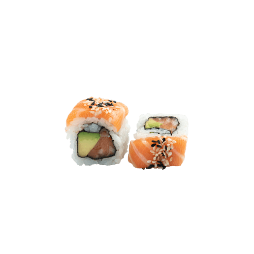 Uramaki salmão abacate (4 pçs)