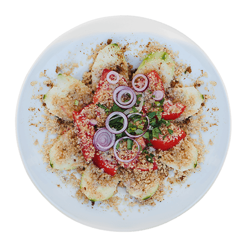 Salada de legumes com nozes (VEGAN)