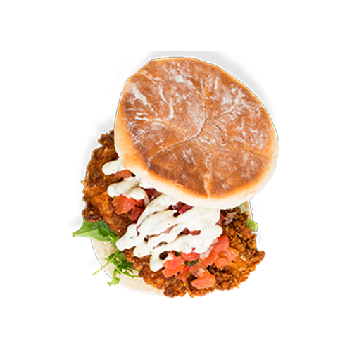 Popcorn chicken sanduiche