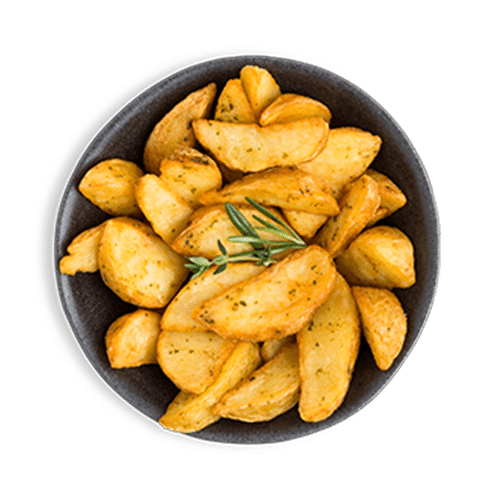 Wedges with field herbs