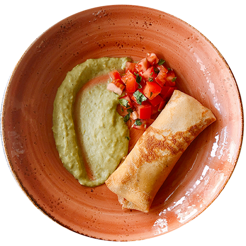 Crepes de frango e cogumelos (sem glúten)