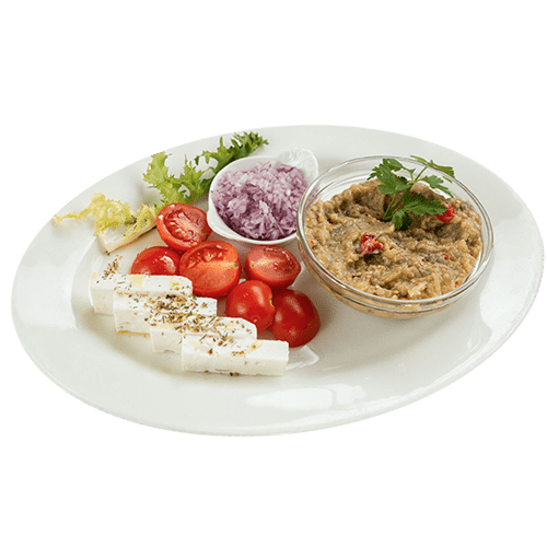 Salata de vinete cu branza feta si rosii