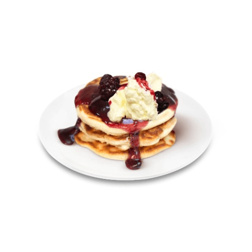 Pancakes cu vanilie si fructe de padure