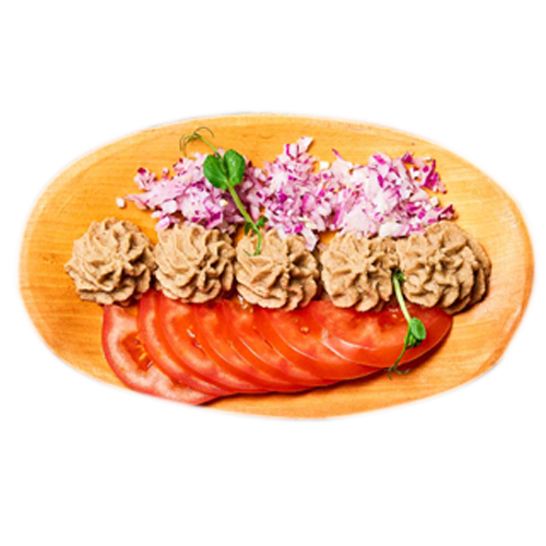 Salata de vinete cu rosii + paine prajita