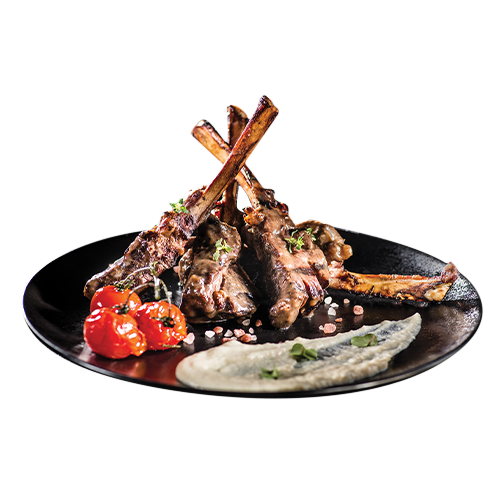 Cotlet de miel marinat in miere cu piure de pastarnac