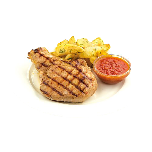 Cotlet de porc cu cartofi copti