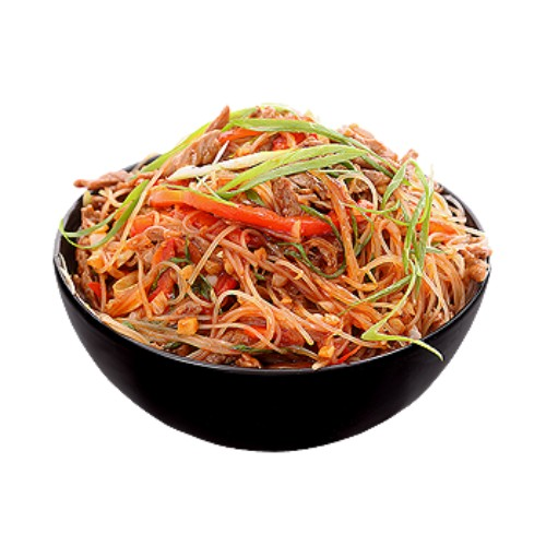 Spaghete de orez cu vita