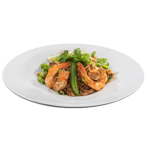 Spicy drunken noodles Prawns