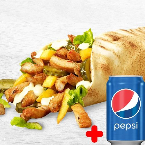 Șaorma de pui pe plită Sandwich