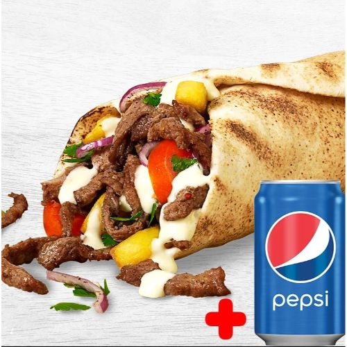 Șaorma de vițel pe plită Sandwich
