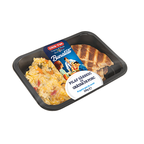 Pilaf sârbesc cu grătar de porc