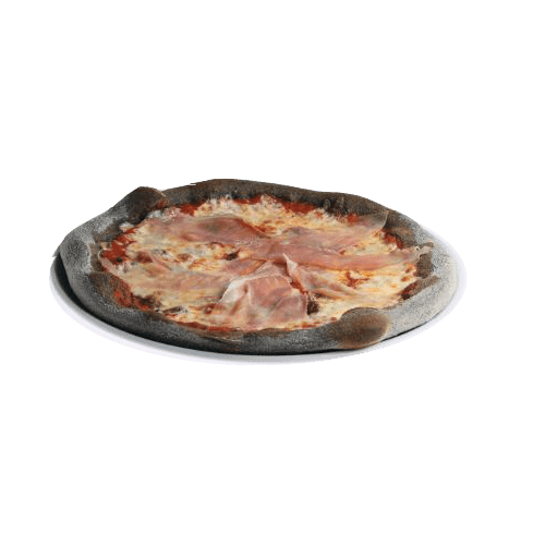 Pizza Crudo e gorgonzola - Blat Negru