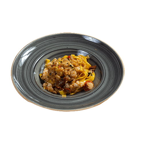 Spaghetti al Gamberi del Mediterraneo e Pomodori Secchi